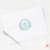 Turquoise Bakery Cake Pastry Glitter Druppels Dess Ronde Sticker (Envelop)