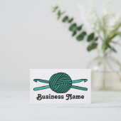 Turquoise Ball van Yarn & Crochet Hooks Visitekaartje (Staand voorkant)