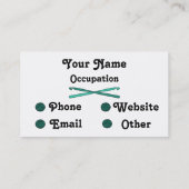 Turquoise Ball van Yarn & Crochet Hooks Visitekaartje (Achterkant)