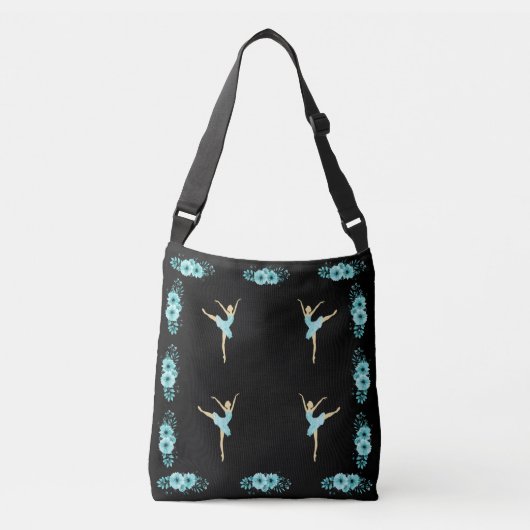 Turquoise Ballerina Crossbody Tas (Voorkant)