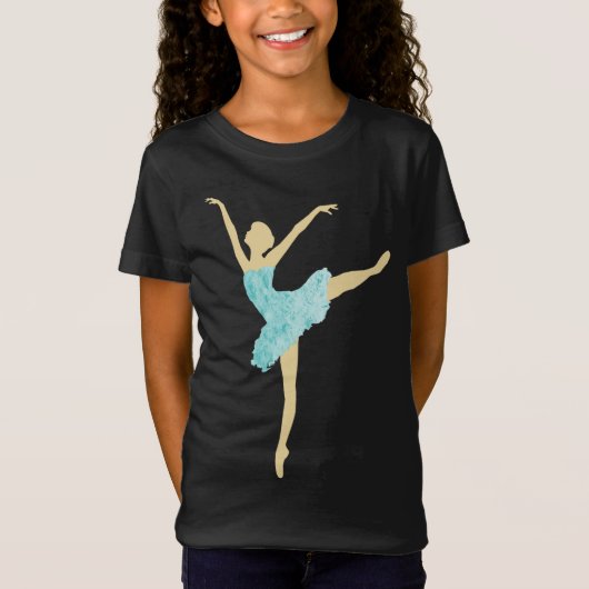 Turquoise Ballerina T-shirt (Voorkant)