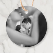 Turquoise bamboe blaadjes dubbel xi chinees bruilo bedankjes labels (Achterkant)