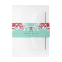 Turquoise bamboe blaadjes dubbel xi chinees bruilo