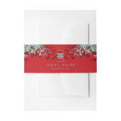 Turquoise bamboe blaadjes dubbel xi chinees bruilo uitnodigingen wikkel (Voorkant Voorbeeld)