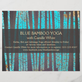 Turquoise Bamboo Yoga Natuur Health Spa Wood Flyer