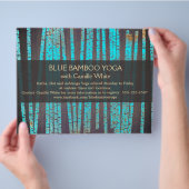 Turquoise Bamboo Yoga Natuur Health Spa Wood Flyer (Hand)