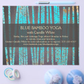 Turquoise Bamboo Yoga Natuur Health Spa Wood Flyer (Enkel)
