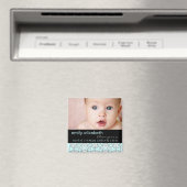 Turquoise barokke Baby fotomagneet Magneet (Insitu (Vaatwasser))