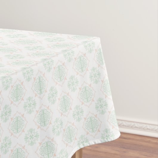 Turquoise Baroque Royal Damask Tafelkleed (Voorbeeld)
