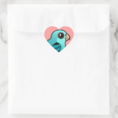 Turquoise Barred Parakeet Hart Sticker (Tas)