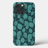 Turquoise Basil Leaves Herb Plant Pattern Case-Mate iPhone Case (Achterkant)