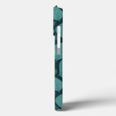 Turquoise Basil Leaves Herb Plant Pattern Case-Mate iPhone Case (Achterkant / Links)