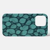 Turquoise Basil Leaves Herb Plant Pattern Case-Mate iPhone Case (Achterkant (horizontaal))