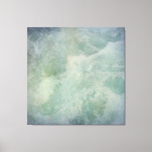 Turquoise Beach Ocean Zee Water Seafoam Canvas Afdruk (Voorkant)