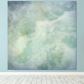 Turquoise Beach Ocean Zee Water Seafoam Canvas Afdruk (Insitu (Houten vloer))