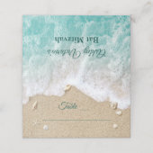 Turquoise Beach Waves Bat Mitzvah Folded Plaatskaartje (Buitenkant ongevouwen)