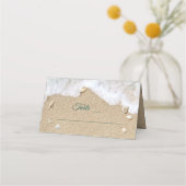 Turquoise Beach Waves Bat Mitzvah Folded Plaatskaartje (Voorkant)