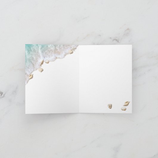 Turquoise Beach Waves Bat Mitzvah Hartelijk dank Kaart (Binnen)