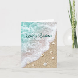Turquoise Beach Waves Bat Mitzvah Hartelijk dank Kaart