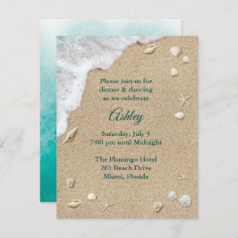 Turquoise Beach Waves Bat Mitzvah Reception Kaart