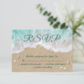 Turquoise Beach Waves Bat Mitzvah RSVP (Staand voorkant)