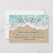 Turquoise Beach Waves Bat Mitzvah RSVP Kaartje (Voorkant)