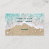 Turquoise Beach Waves & Sand Visitekaartje (Achterkant)