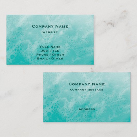Turquoise Beach Waves Visitekaartje (Voorkant / Achterkant)