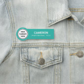 Turquoise Bedrijfslogo Naambadge Naamplaatje (In situ)