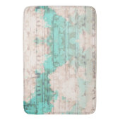 Turquoise Beige Bath Mat (Voorkant Verticaal)