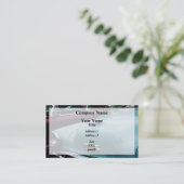 Turquoise Bel Air Border Visitekaartje (Staand voorkant)