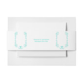 Turquoise Bells Scrollwork Design Wedding Uitnodigingen Wikkel (Voorkant Voorbeeld)