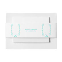 Turquoise Bells Scrollwork Design Wedding