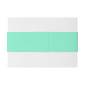 Turquoise Belly Band Uitnodigingen Wikkel (Achterkant Voorbeeld)