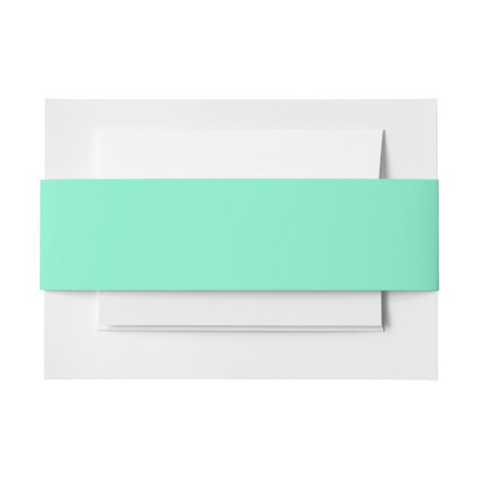 Turquoise Belly Band Uitnodigingen Wikkel (Voorkant Voorbeeld)