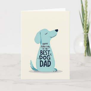 Turquoise Beste Hond Papa Kaart