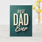 Turquoise Beste Papa Ooit Type Kaart (Gele Bloem)