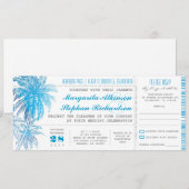 turquoise bestemming trouwkaarten kaart (Voorkant / Achterkant)