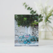 Turquoise Bicycle Briefkaart (Staand voorkant)