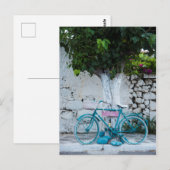 Turquoise Bicycle Briefkaart (Voorkant / Achterkant)