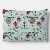 Turquoise bijenkoningin en gouden kroon etui (Voorkant)