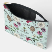 Turquoise bijenkoningin en gouden kroon etui (Open)