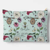 Turquoise bijenkoningin en gouden kroon etui (Achterkant)