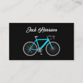 Turquoise Bike op Black Visitekaartje (Voorkant)