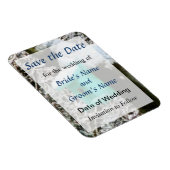 Turquoise Birdhouse Save the Date Magneet (Rechterzijde)
