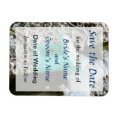 Turquoise Birdhouse Save the Date Magneet (Horizontaal)
