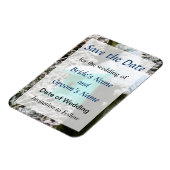 Turquoise Birdhouse Save the Date Magneet (Linkerzijde)