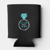 Turquoise & Black Bachelorette Weekend Party Blikjeskoeler (Achterkant)