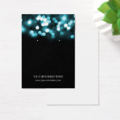 Turquoise Black Bokeh Lights - Aangepaste draagkaa Visitekaartje (Bureau)