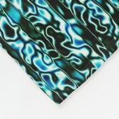 Turquoise & Black Cheetah Print Fleece Blanket (Hoek)